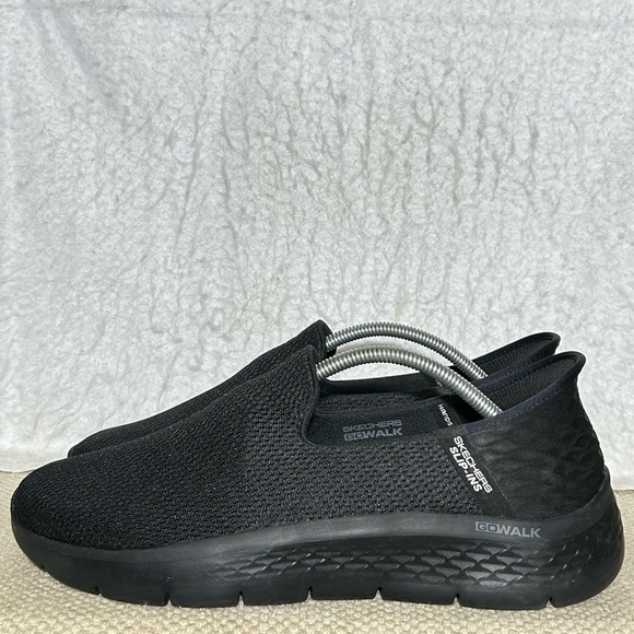 Skechers Womens Black SlipIns Relaxed Fit Reggae Fest 2 Liteweight Shoes SZ 12W - Picture 2 of 11